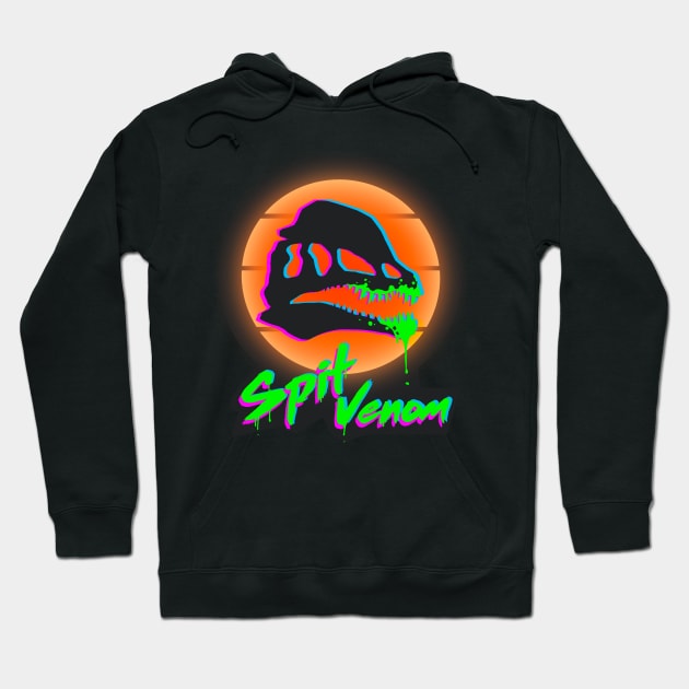 Dilophosaurus - Spit Venom Hoodie by Tanimator